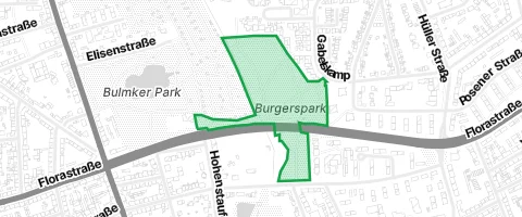 Gassi-Ort Burgerspark in Gelsenkirchen