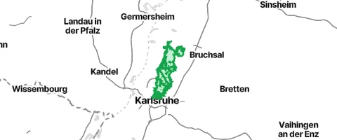 Gassi-Ort Hardtwald in Karlsruhe