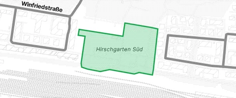 Gassi-Ort Hirschgarten Süd in München