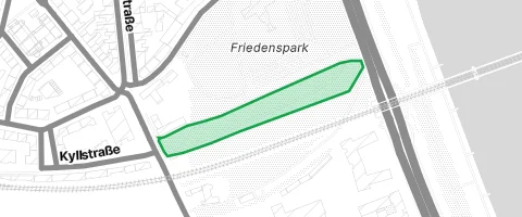 Gassi-Ort Hundefreilauffläche Friedenspark Neustadt-Süd in Köln