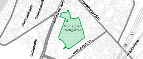 Gassi-Ort Mülheimer Stadtgarten in Köln