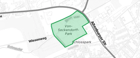 Gassi-Ort Von-Seckendorff-Park in Meuselwitz