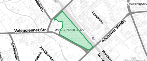 Gassi-Ort Willy-Brandt-Park in Düren