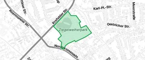Gassi-Ort Ziegelweiherpark in Erkelenz